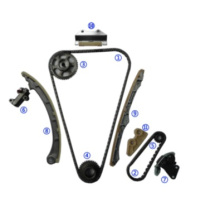 Комплект цепочки цепочки распределения Kit de для Honda 2.4LK24A1, K24Z 4CYL 02-09 с VVT